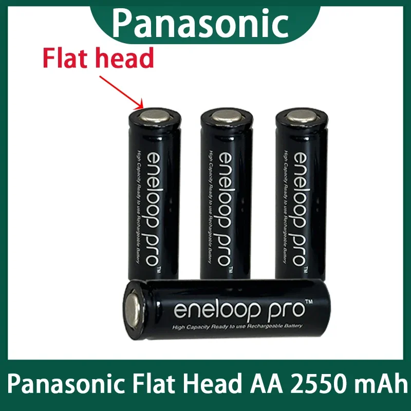 Panasonic Enelope Original Battery Pro Flat Head AA 2550mAh 1.2V NI-MH Camera Flashlight Toy Pre charged Rechargeable Battery rechargeable battery