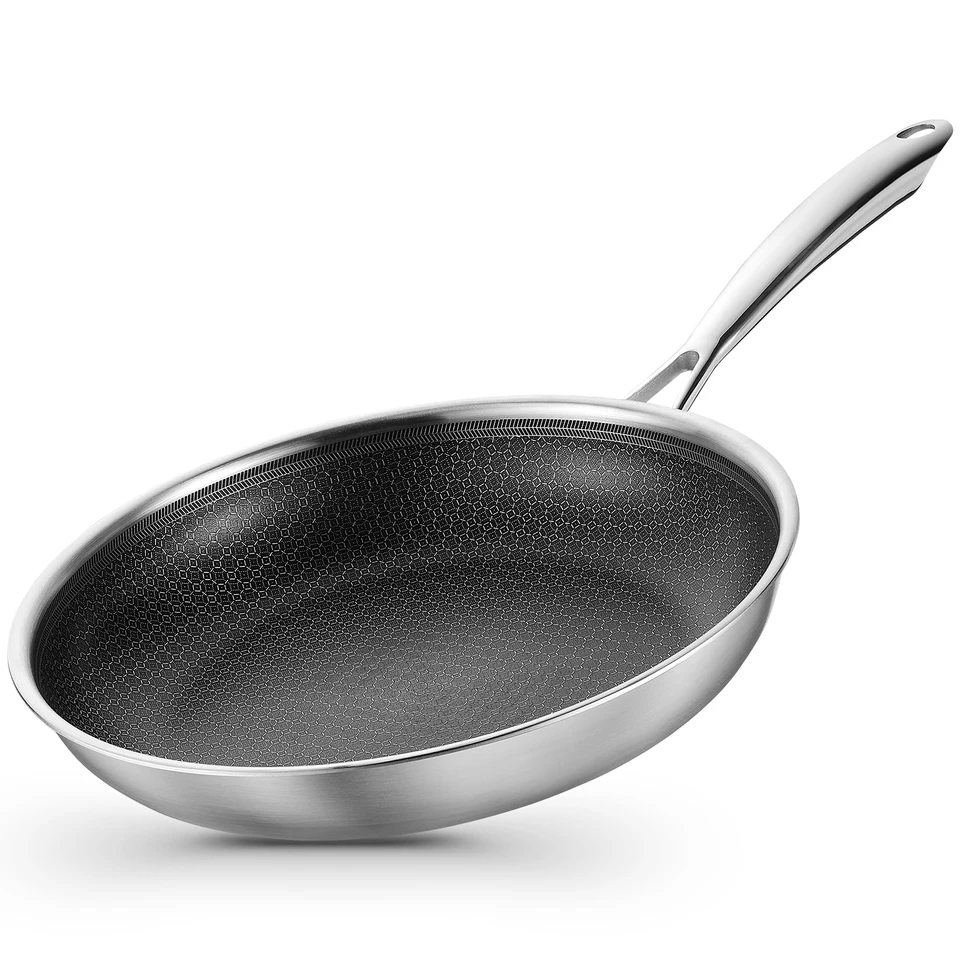 Hybrid Nonstick Stainless Steel 10 Inch Frying Pan