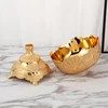 PEANDIM Gold Serving Tray Luxury Fruit Tray Hotel Table Decoration Dessert Snack Bowl Plate Home Kitchen Storage Organization 4