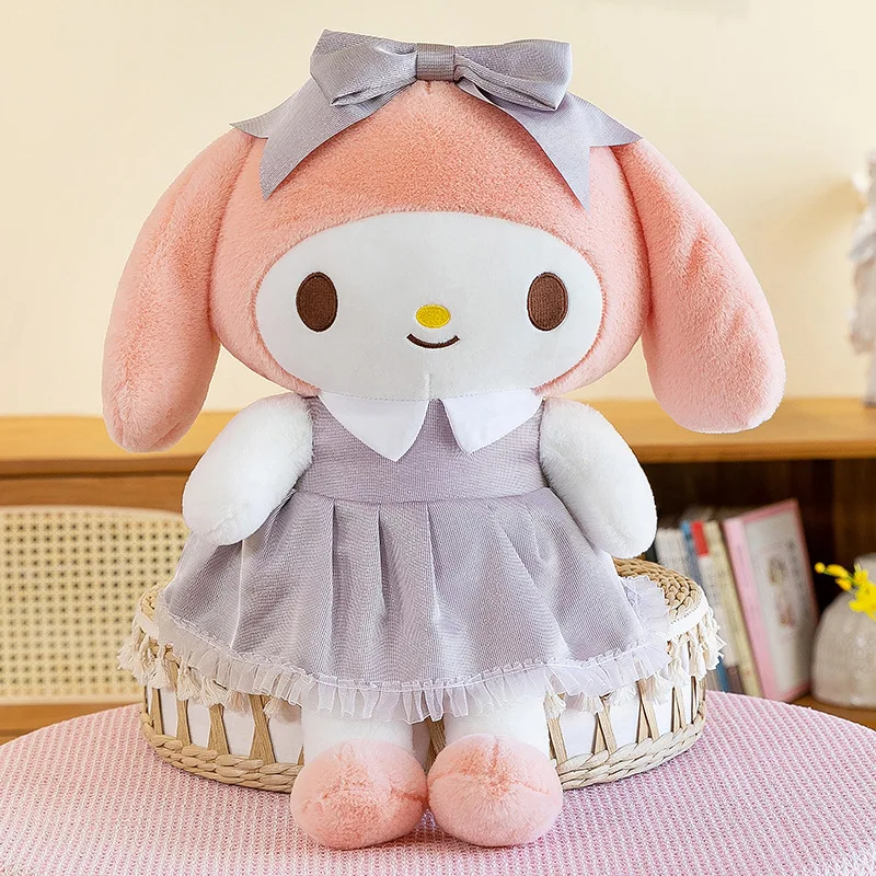 50CM New Sanrio Plush Stuffed Doll Cute Melody Pillow Kawaii Kuromi Soft Cloth Doll Birthday Gift Room Decoration Christmas Gift