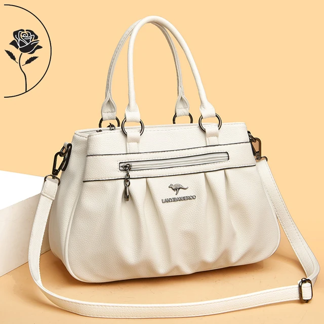 CUG Cream Colour Big Size Ladies Hand Bag Tote Bag 9143 – Luxury D'Allure