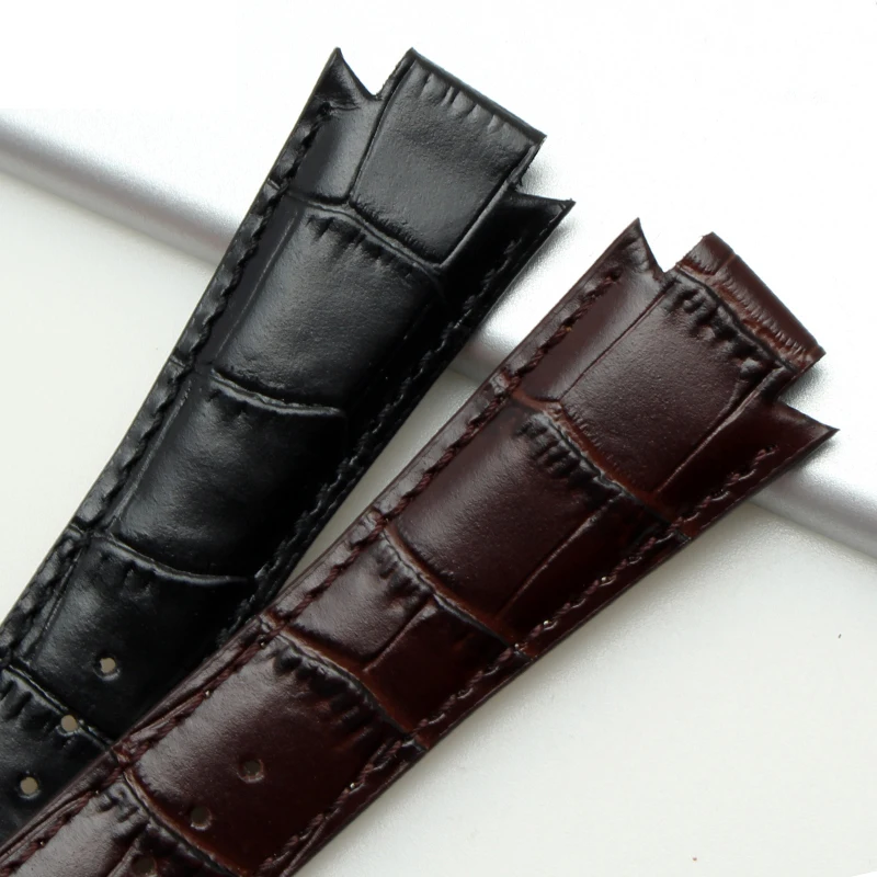 24x14mm Cowhide Leather Watchband accessories 1853 For Tissot T60 Strap Belt L875/975K Women Bracelet Convex Men\'s Watch Strap