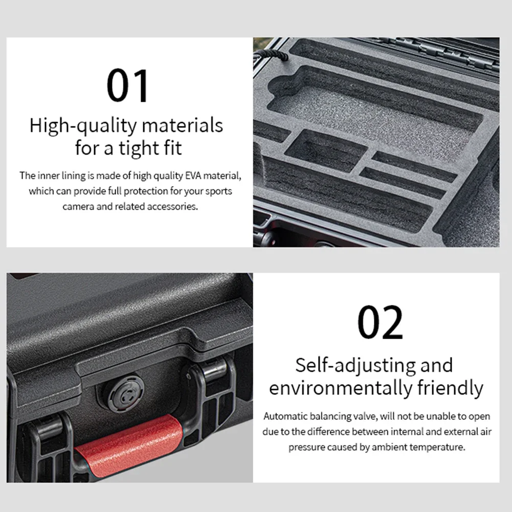 Carrying Case Explosion-proof Storage Box 2 Layer Hard Storage Bag IP67 Waterproof for Insta360 X5 Camera Essentials