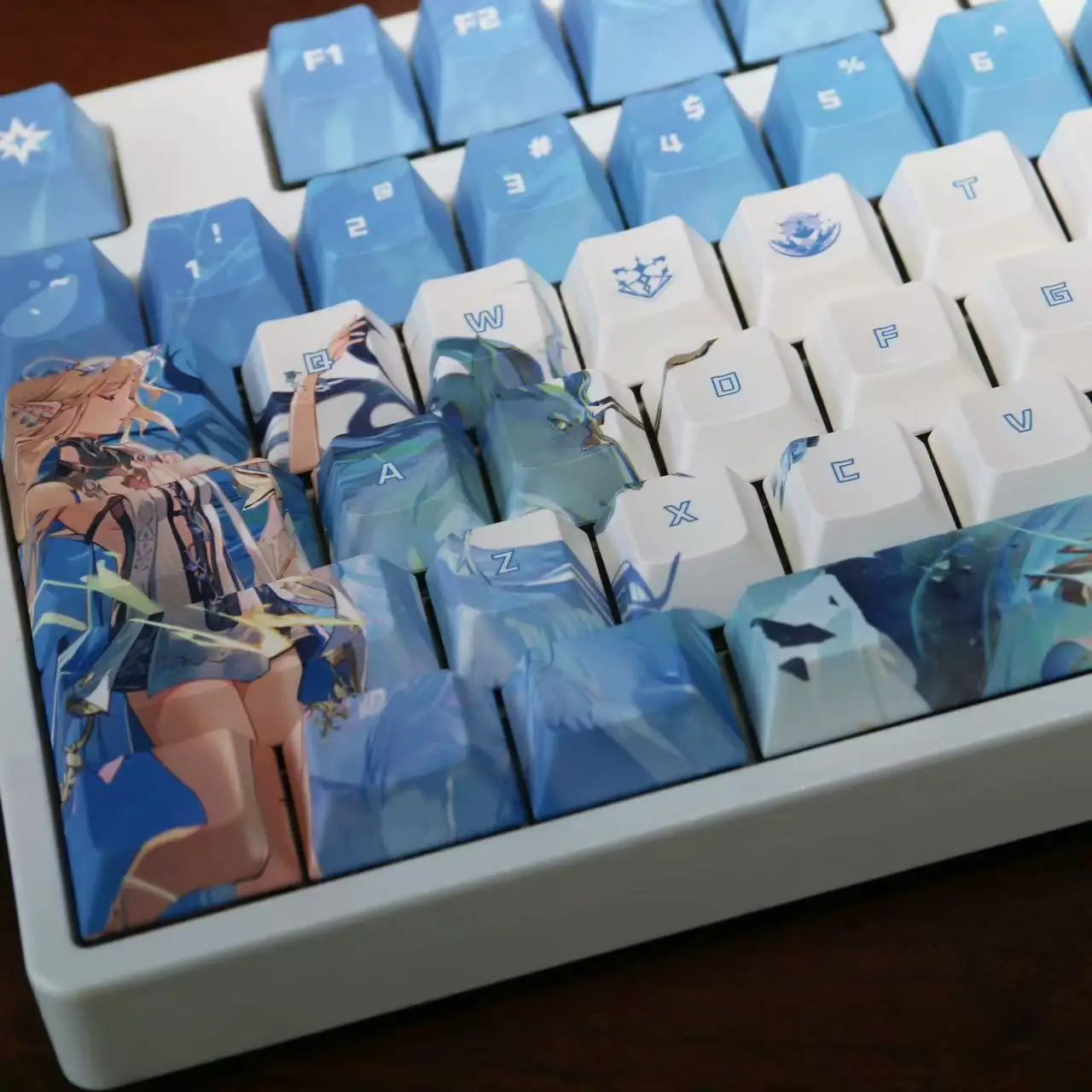 Cartethyia Keycap Anime Keycap Wuthering Waves PBT DYE Sublimation Cherry Keycaps Cartoon Gaming Cartethyia Key Cap for 104 108