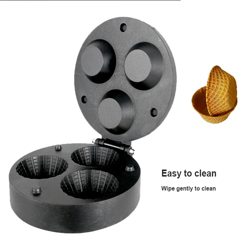 220V Waffle Bowl Baking Machine Electric Ice Cream Waffle Cone Making Machine Cup Making Egg Tart Shell Maker