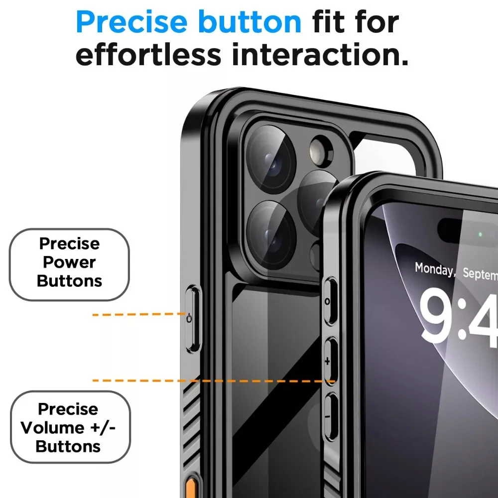 Luxury IP68 Waterproof Metal Aluminum Phone Case – Premium Underwater Swimming Protection Cover