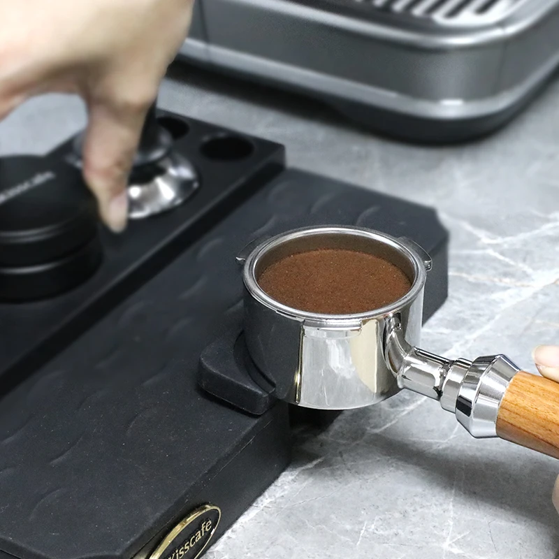 51mm Bottomless Portafilter with Reusable Filter Basket - Barista Espresso Machine Accessory