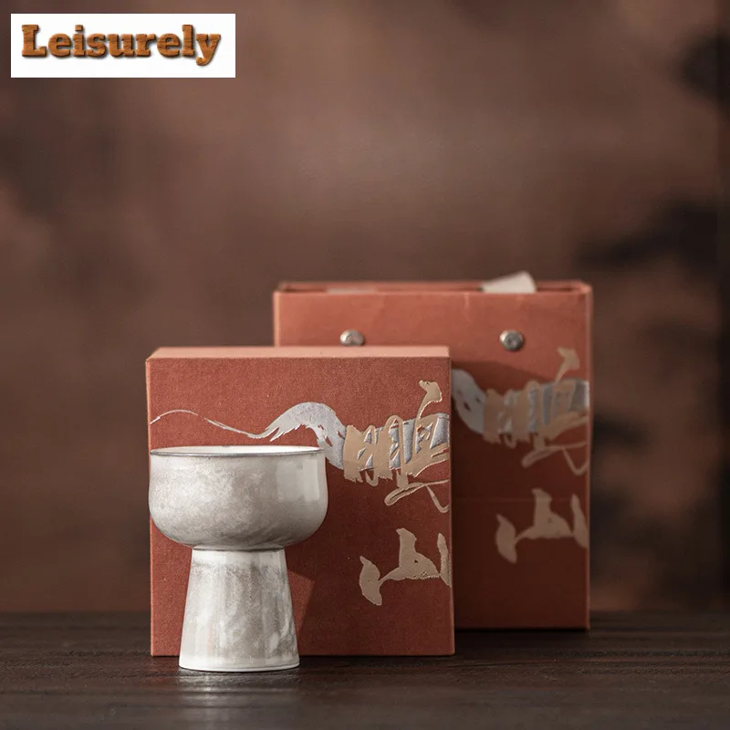 100ml Ink Painting Gourd-shaped Teacup Ancient Tea Bowl Tea Cup Set Tea-tasting Fragrance Cup Jianzhan Master Cups Teaware Craft