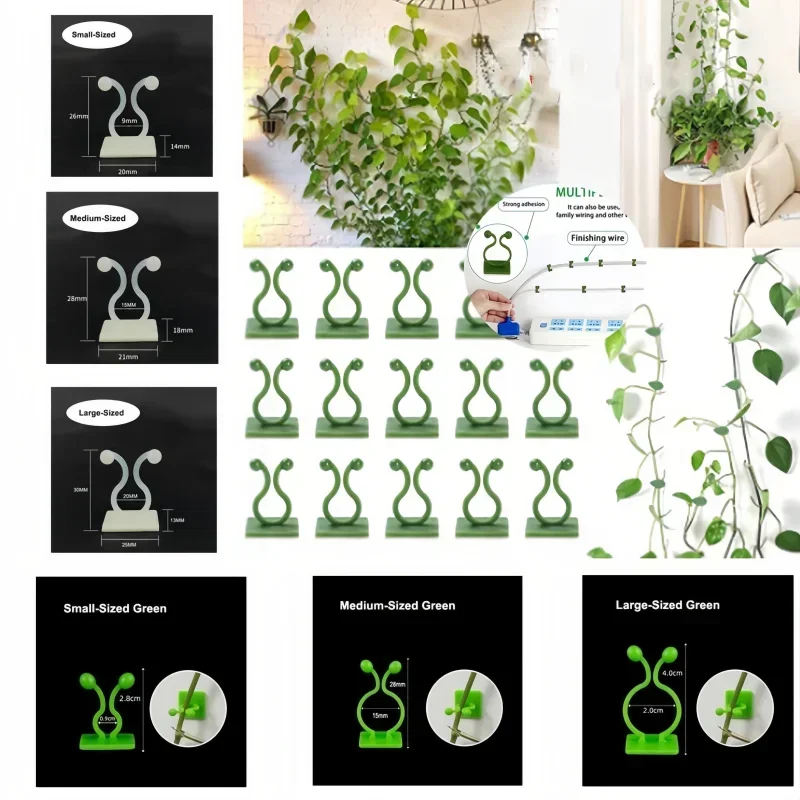 

Plant Climbing Wall Clips, Vine Buckle, Rattan Clamp Fixator, Self-Adhesive Plant Stent, Invisible, Fixed Bracket,5Pcs