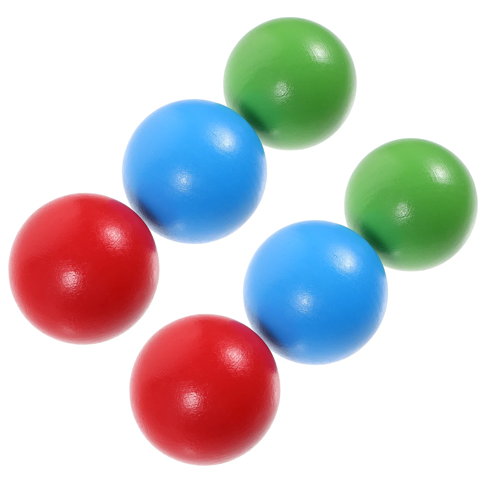 6 Pcs Croquet Toy Grass Wood Balls Garden Bocce Kit Toys Rolling Portable Wooden Set Outdoor Leisure