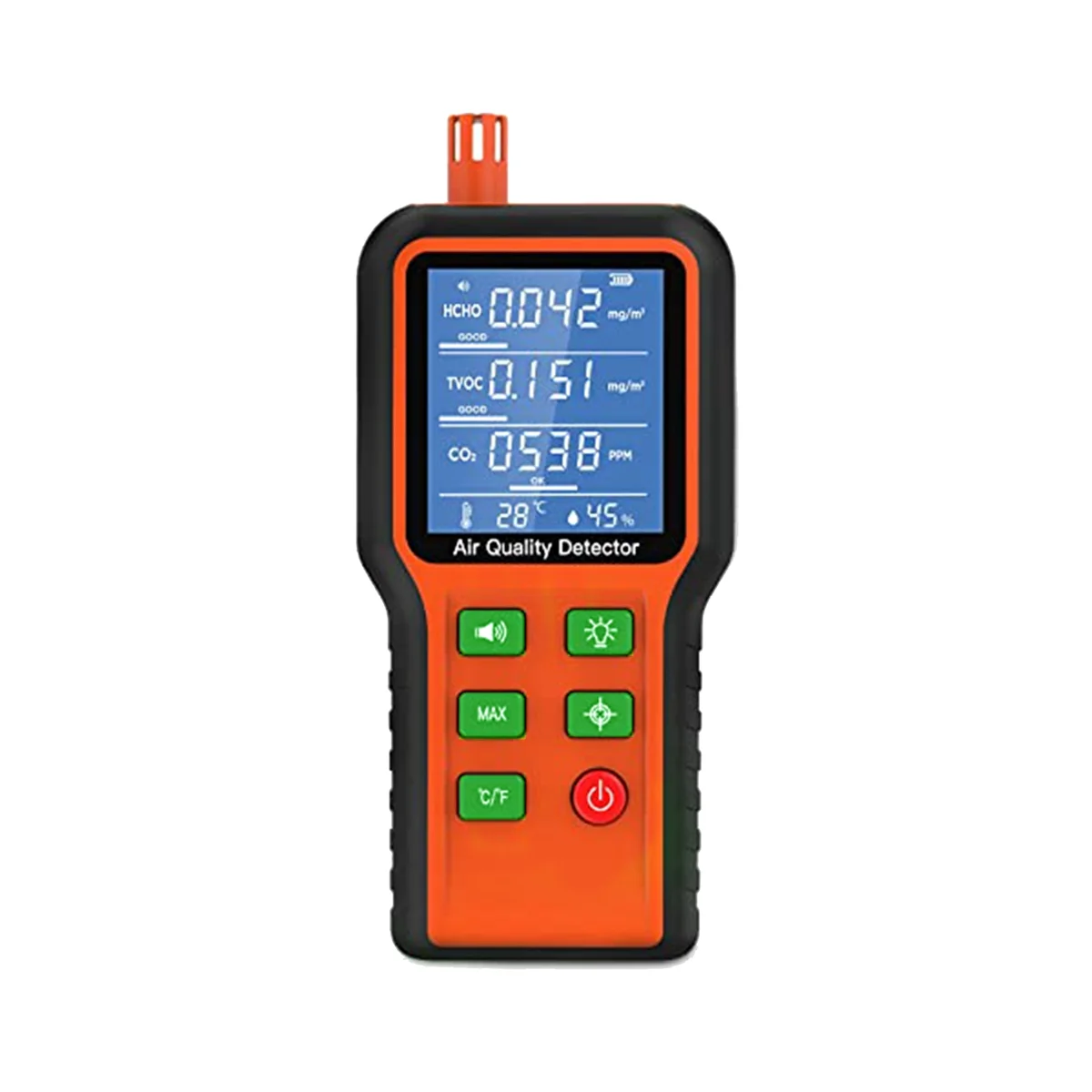 

5 в 1, тестер качества воздуха для дома, CO2, TVOC, HCHO, влажность