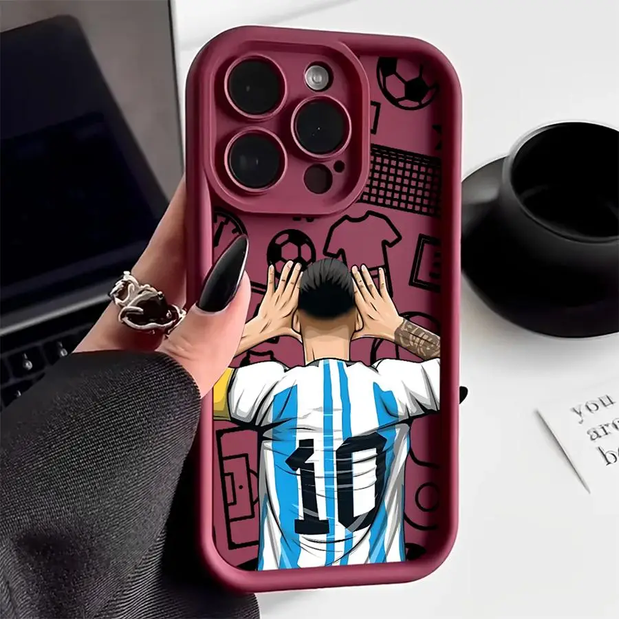 Cartoon Football Number Soft TPU Phone Case