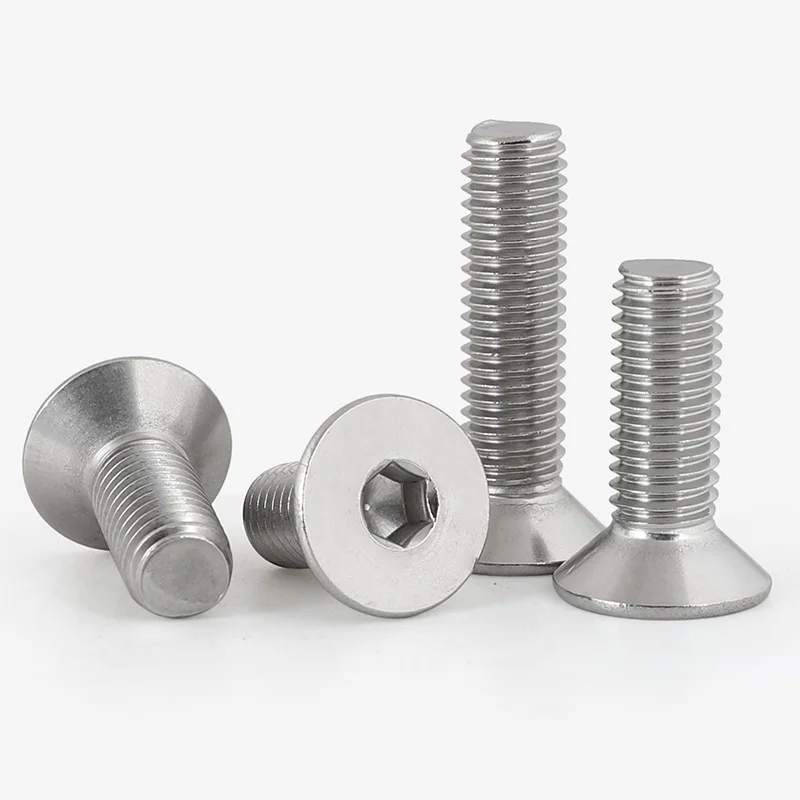 2-50 Pieces of 316 Stainless Steel Countersunk Head Hexagonal Screws M2 M2.5  M3  M4   M5  M6   M8   M10