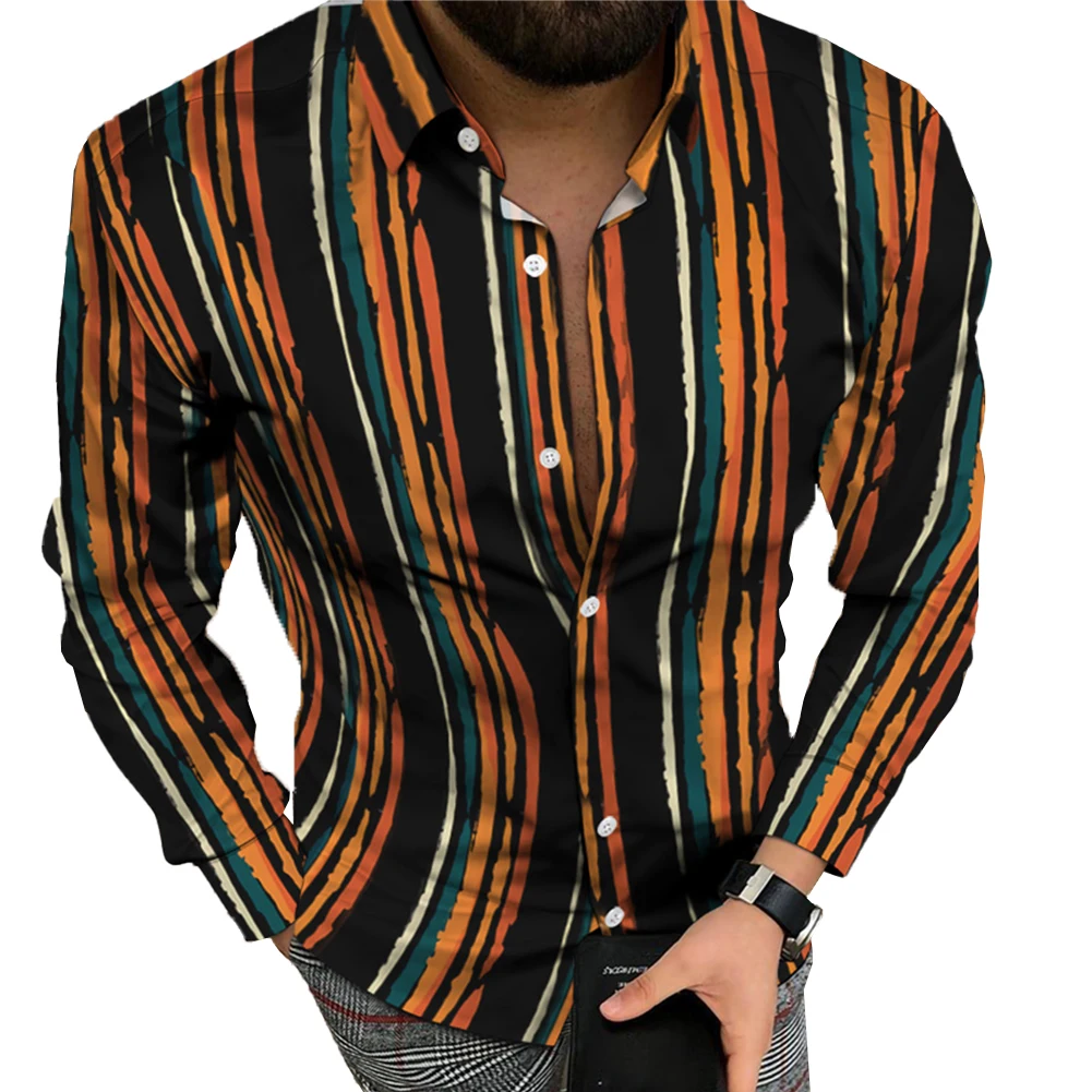 

Comfy Fashion Casual Daily Shirt( Tops Button Down Casual Checkered Long Sleeve Loose Mens Party T Dress Up Print
