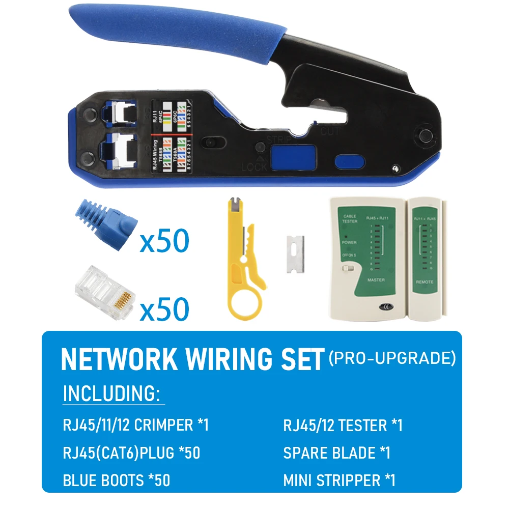 Professional Network Cable Crimping and Wire Stripping Tool