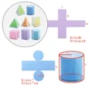 8 Pieces Transparent Geometric Shapes Blocks Montessori Toys Stacking Game Math Toys Educational Toy for Ages 2+ Kids Babies 3