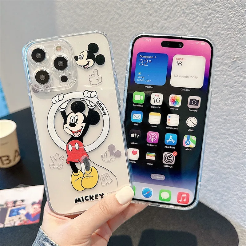 Mickey & Friends Case Minnie iPhone ケース MagSafe 名入れ可 Mickey & Minnie Pizza Party Phone Case Collection, 10 Styles