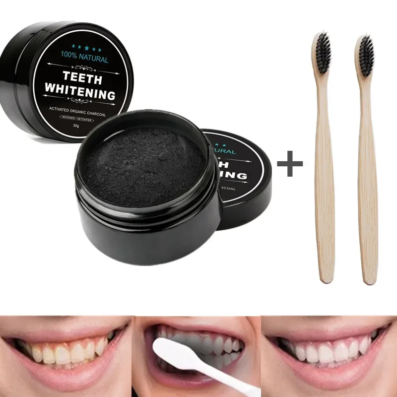Teeth whitening oral care charcoal powder 30g natural activated charcoal teeth whitener powder oral hygiene dental tooth care-teeth whitening powder