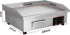 Electric Countertop Griddle Stainless Steel BBQ Flat Top Grill Hot Plate, Adjustable Thermostatic Control 122°F-572°F, Stainless 2
