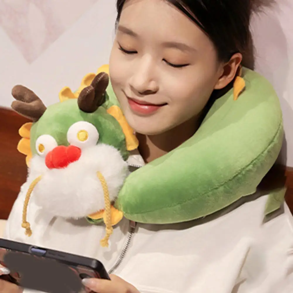 

Детская Мягкая Набивная игрушка в виде дракона, подушка для поддержки головы и шеи на новый год, Рождество, подарок на день рождения, плюшевый китайский дракон