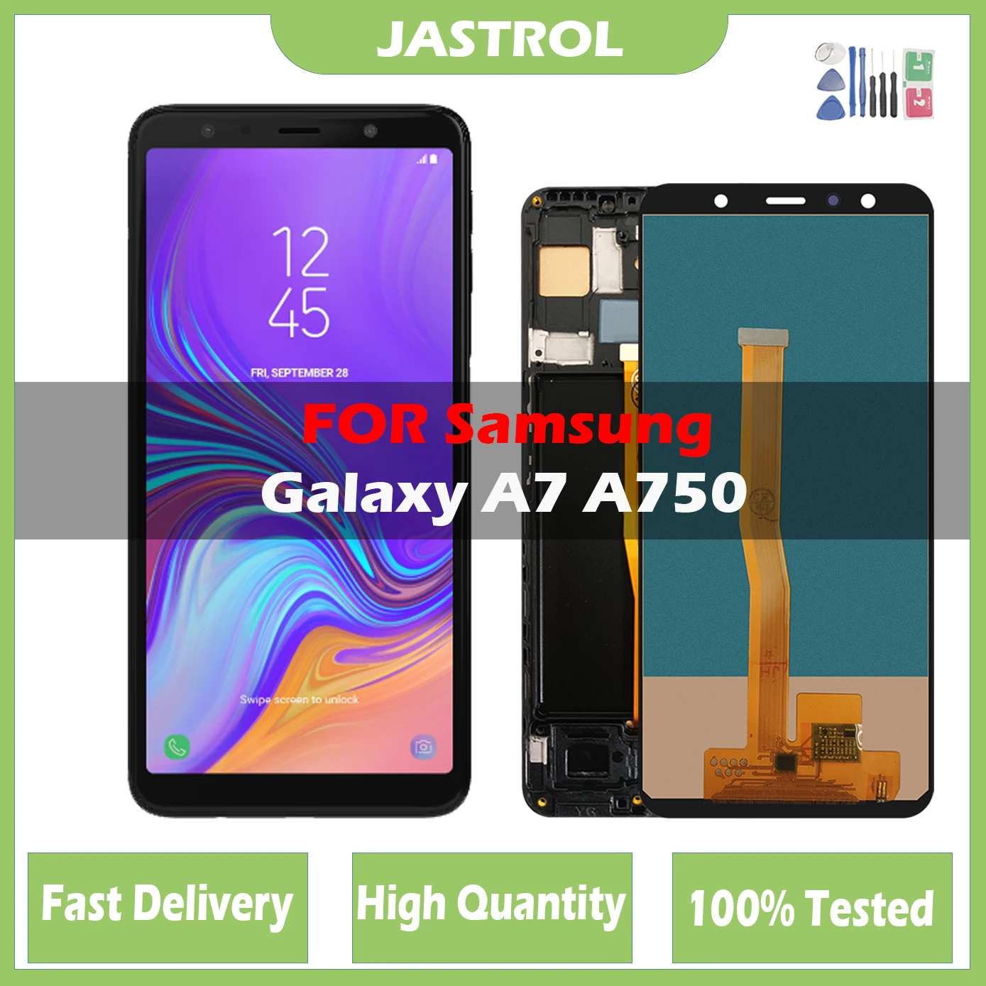 

AAA + качество A750 ЖК-дисплей для Samsung Galaxy A7 2018 LCD SM-A750F A750F A750 дисплей с рамкой сенсорный экран дигитайзер Замена