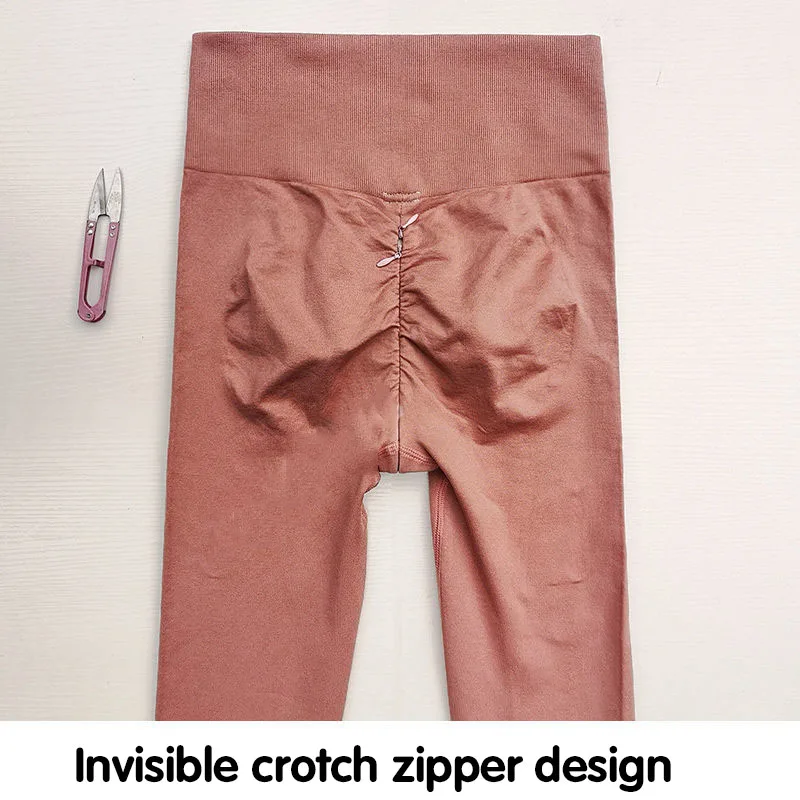 Summer Workout Pants Invisible Open Crotch Convenient Pants Peach Hip Yoga Pants Women's Mesh Tight Sports Leggings Thin Pants