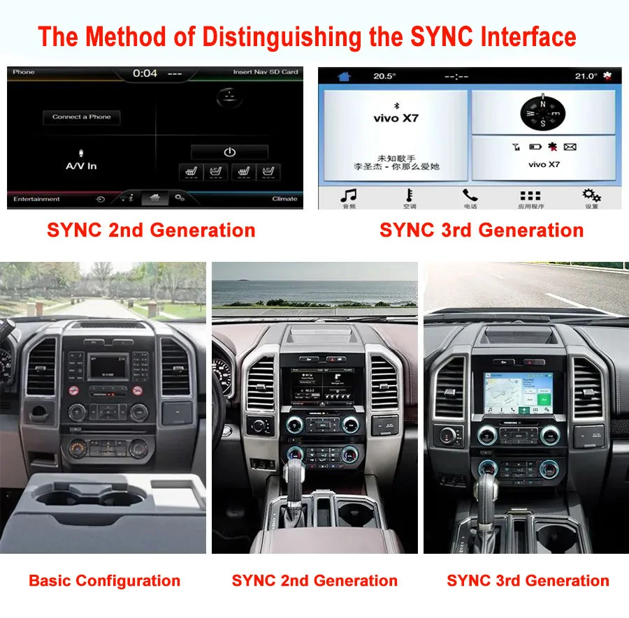 16.8" Car Radio Android Vertical Big Screen For Ford F-150 F150 2015 2020 Multim