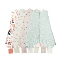 Sacs de couchage pour enfants âgés de 1 à 6 ans, 100% coton, respirant, Design de croquis frais d'été, costume une pièce pour bébé, literie pour bébé 3