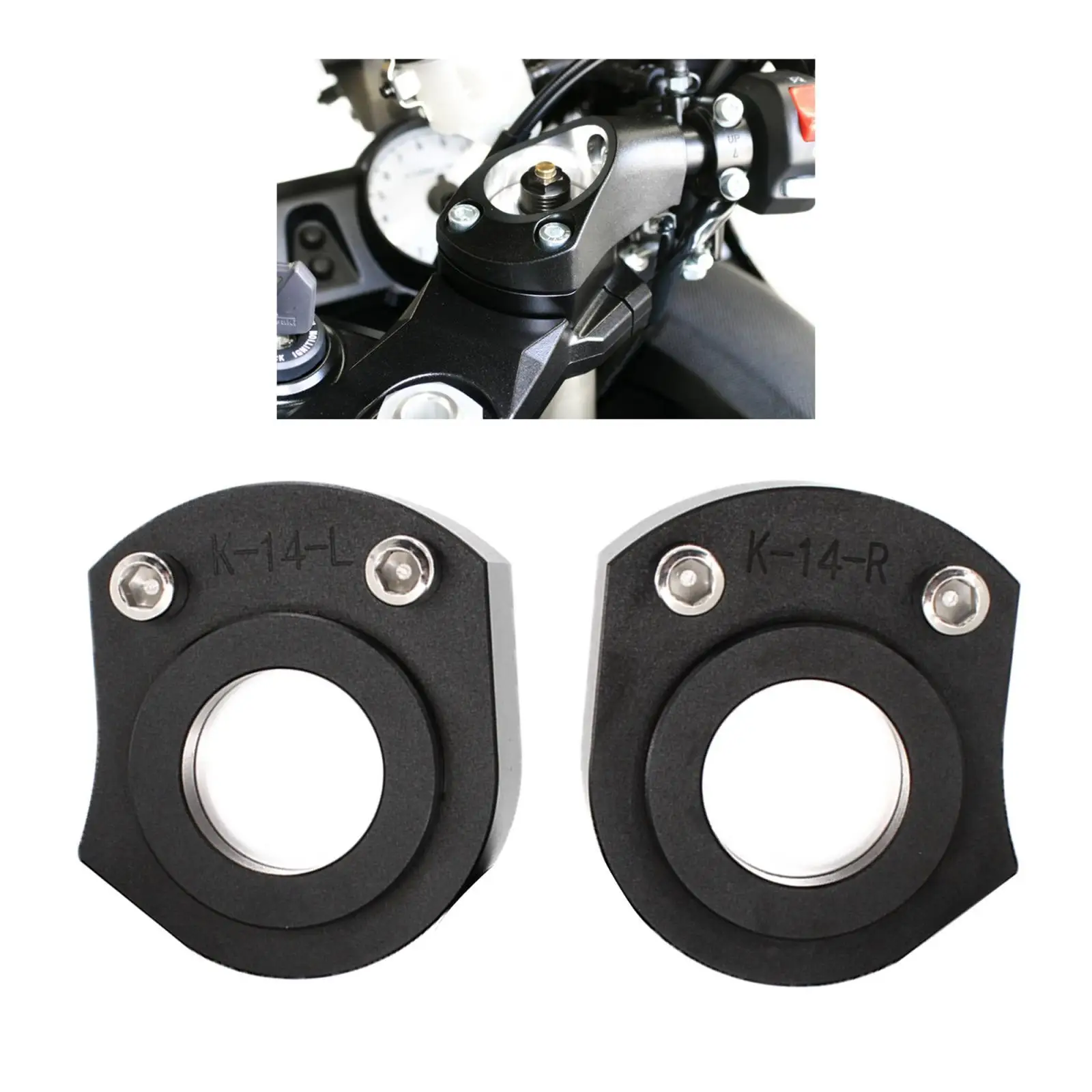 Aluminum Alloy Handlebar Riser Spacer for Kawasaki ZX-14R ZX14R ZZR 1400 2006-2018 Handle Bar Mount Adapters