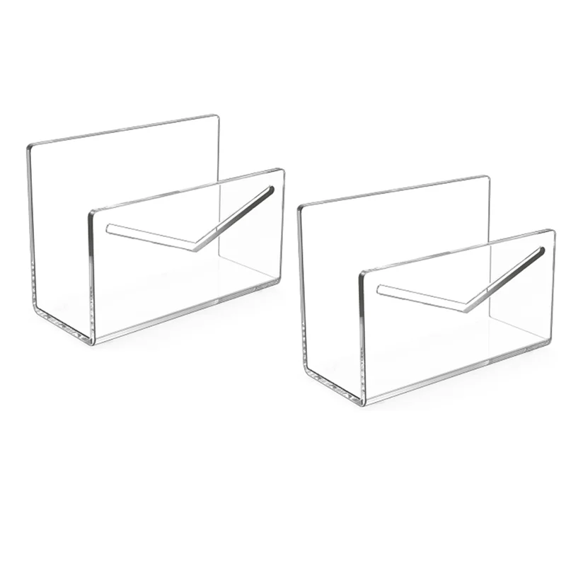 클리어 메일 주최자 2Pcs 아크릴 수직 파일 및 레터 홀더 데스크 경량 봉투 및 빌 분류기