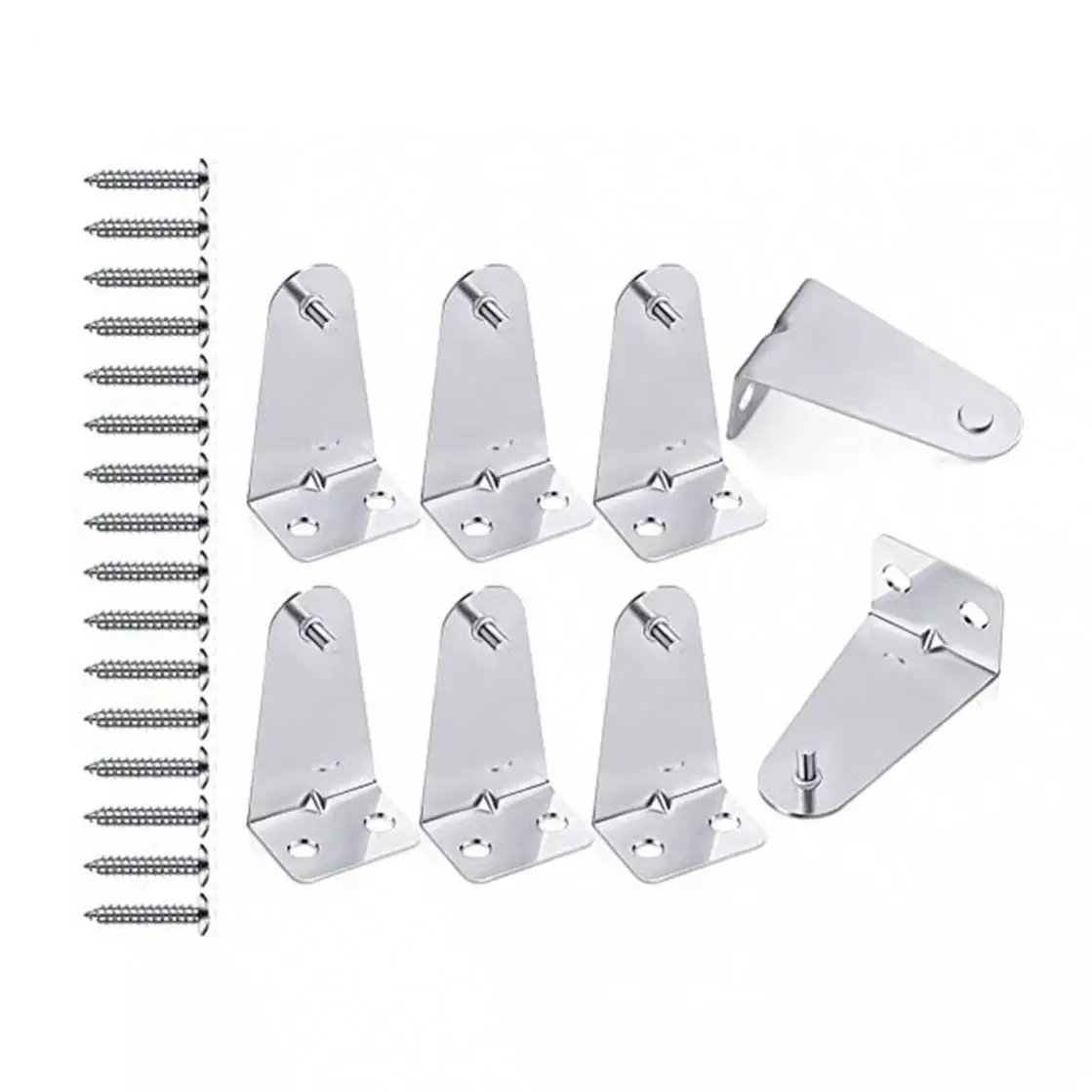 Blinds Fixing Brackets 8pcs Silver with Screws Bottom Rail Bracket Shade Fixing Bracket Metal For Horizontal Blinds