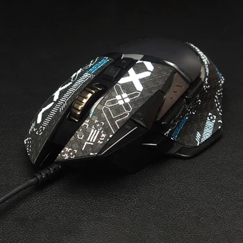 Mouse Handmade DIY Sticker Non Slip Lizard Skin Suck Sweat For Logitech G502 Wireless Skin Sweat Pad Gamer Accessories