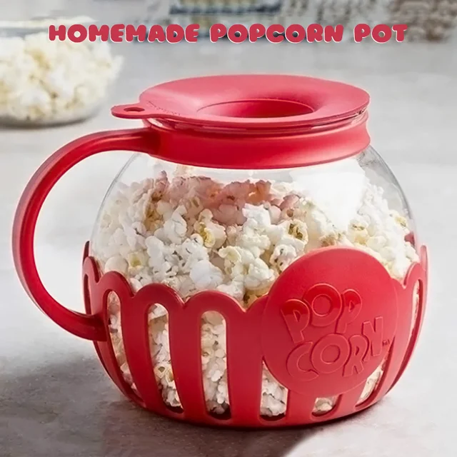 Micro-pop Microwave Popcorn Popper With Temperature Safe Glass, 3-in-1 Lid  Measures Kernels And Melts Butter, Made Without Bpa - Baking & Pastry Tools  - AliExpress