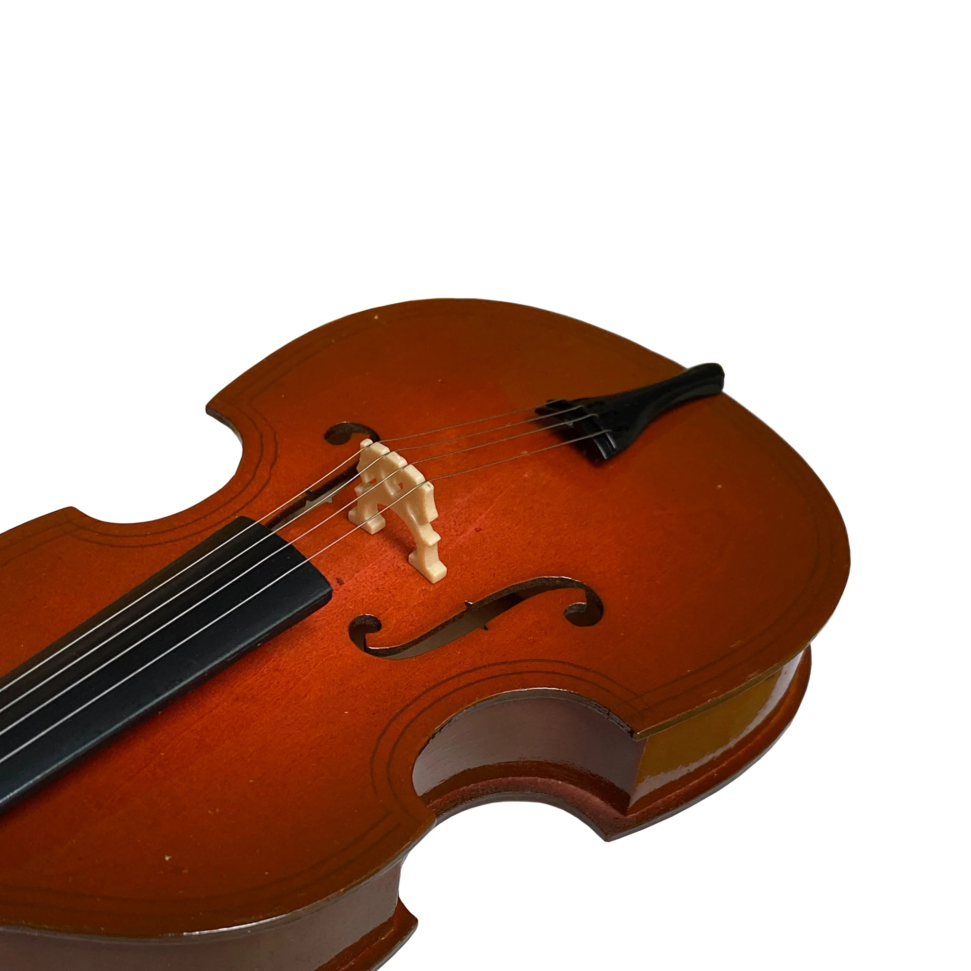 9.84" Miniature Double Bass Brown Wood Upright Bass Ornament Decoration