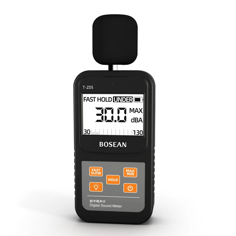 BOSEAN 30-130dB Decibel Noise Meter Fast Slow Digital Sound Level