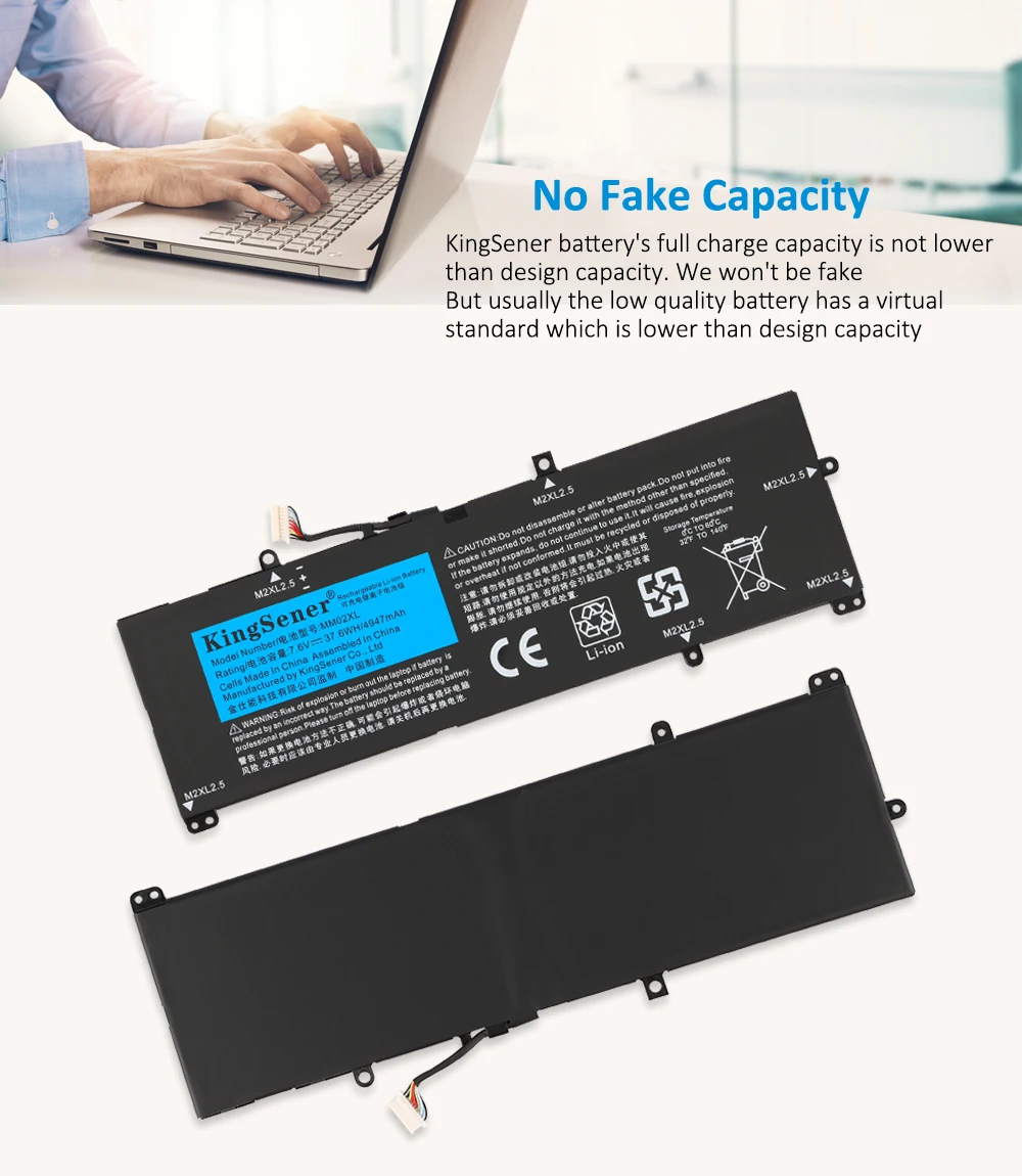 Bateria do Portátil para hp Pavilion Bateria do Portátil para 13-an000 5he66pa Série Hstnn-db8u L278681c1 Mm02037xl 7.6v 4960mah Kingsener-mm02xl - Imagem 2