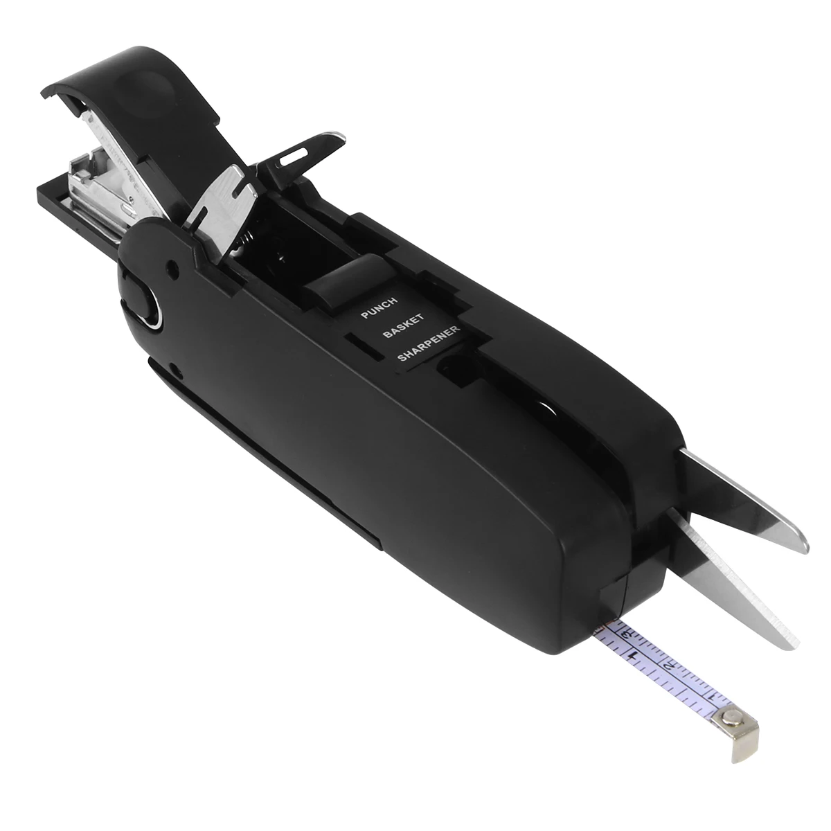 다기능 문구 도구 세트 스테인리스 가위 자 연필깎이 스테이플러 커터 드라이버 펀처