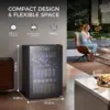 4.5 Cu.ft Beverage Refrigerator and Cooler, 145 Can Mini Fridge Glass Door,Digital Temperature Display for Soda, Beer or Wine, 2