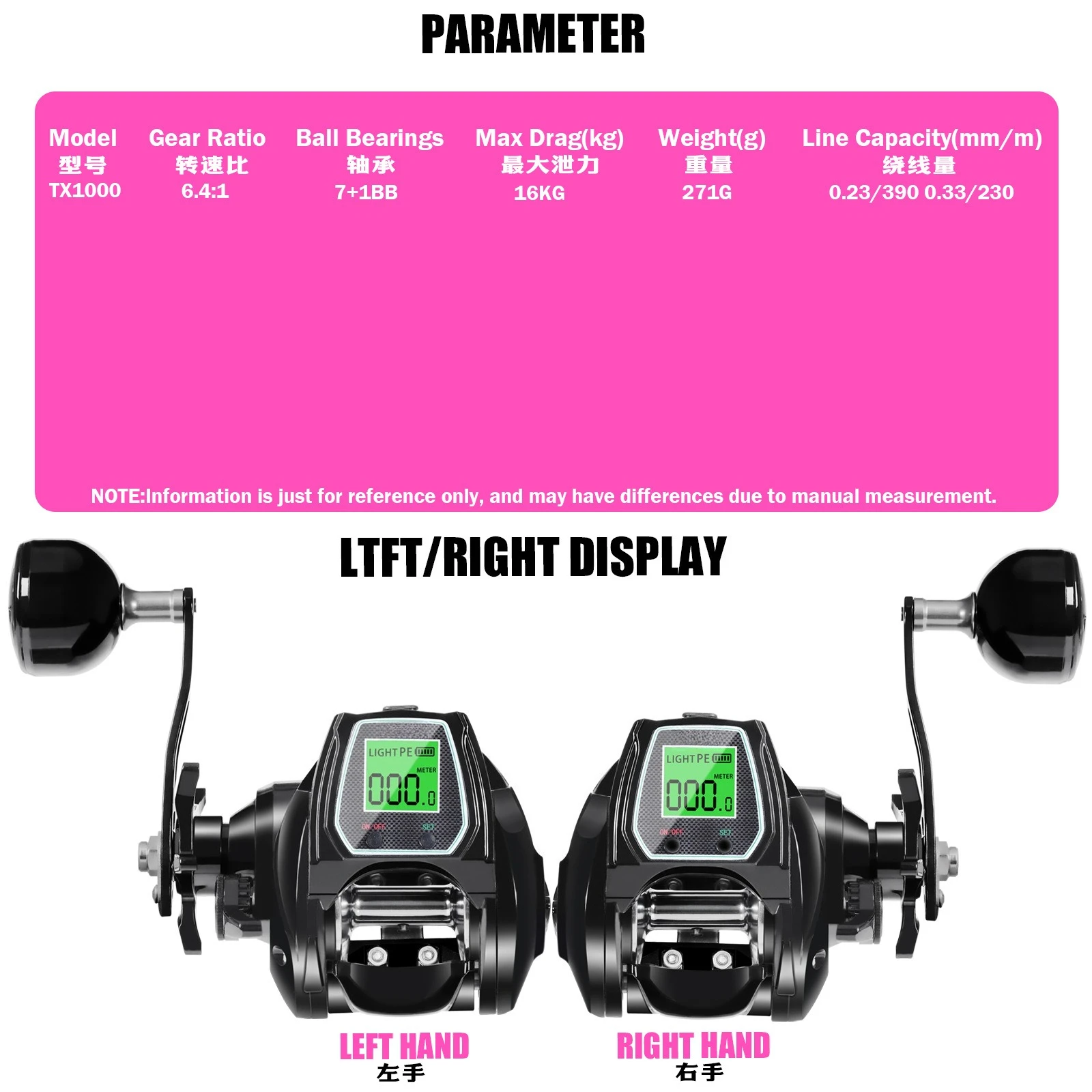 Description Picture 2 of itemLarge Wide-Body Digital Display Baitcasting Reel (for Sea/Boat/Lure/Ice Fishing, Snakehead-Specific, Cross-Border)