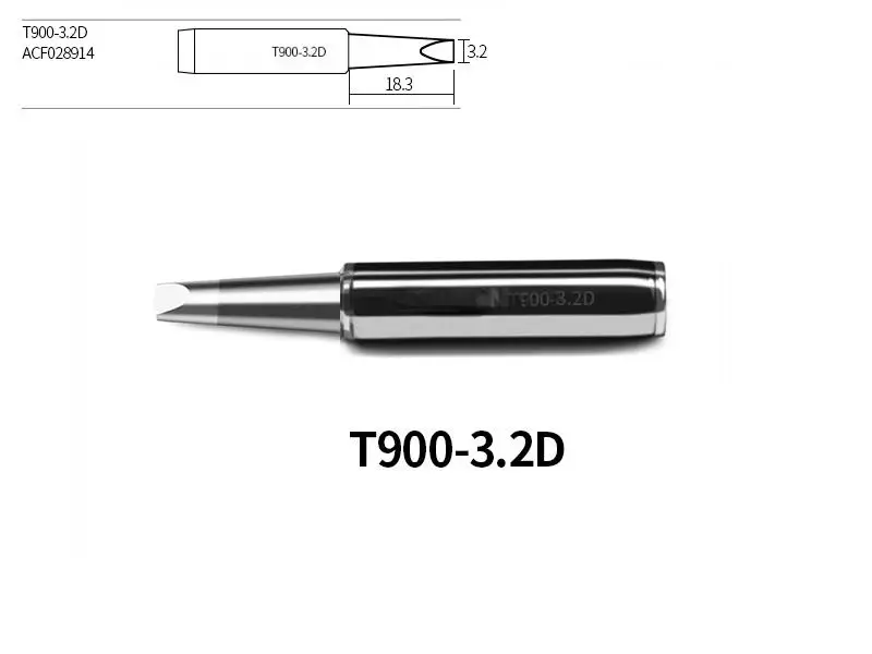 

High Quality Original ATTEN 1PCS 900M-T Series Soldering Tips For 936 Soldering Iron Replacement T900-0.8D/1.2D/1.6D/2.4D/3.2D