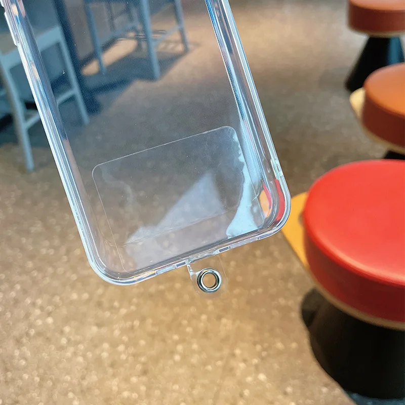 1-10PCS Transparent Flexible Mobile Phone Lanyard Cads Mobile Phone Universal Lanyard Transparent Lanyard Sticker Strap Clip Pen