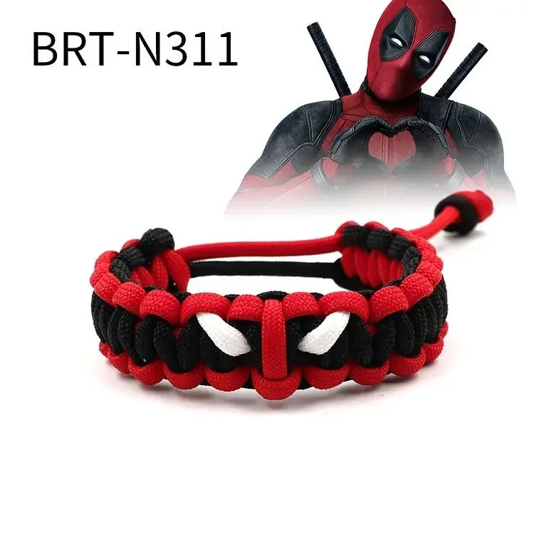Anime Marvel Deadpool and Wolverine Bracelets Toys Luminous hip hop Bracelet Wristand Children Christmas Party Gifts 1PCS