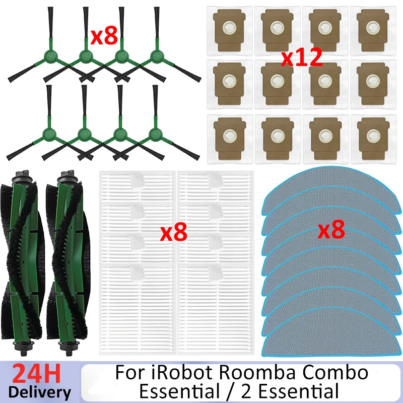 Kompatibel mit iRobot Roomba Combo Essential / 2 Essential, Roomba Vac 2 Essential / 105 – Ersatzteile und Zubehör für Saugroboter.