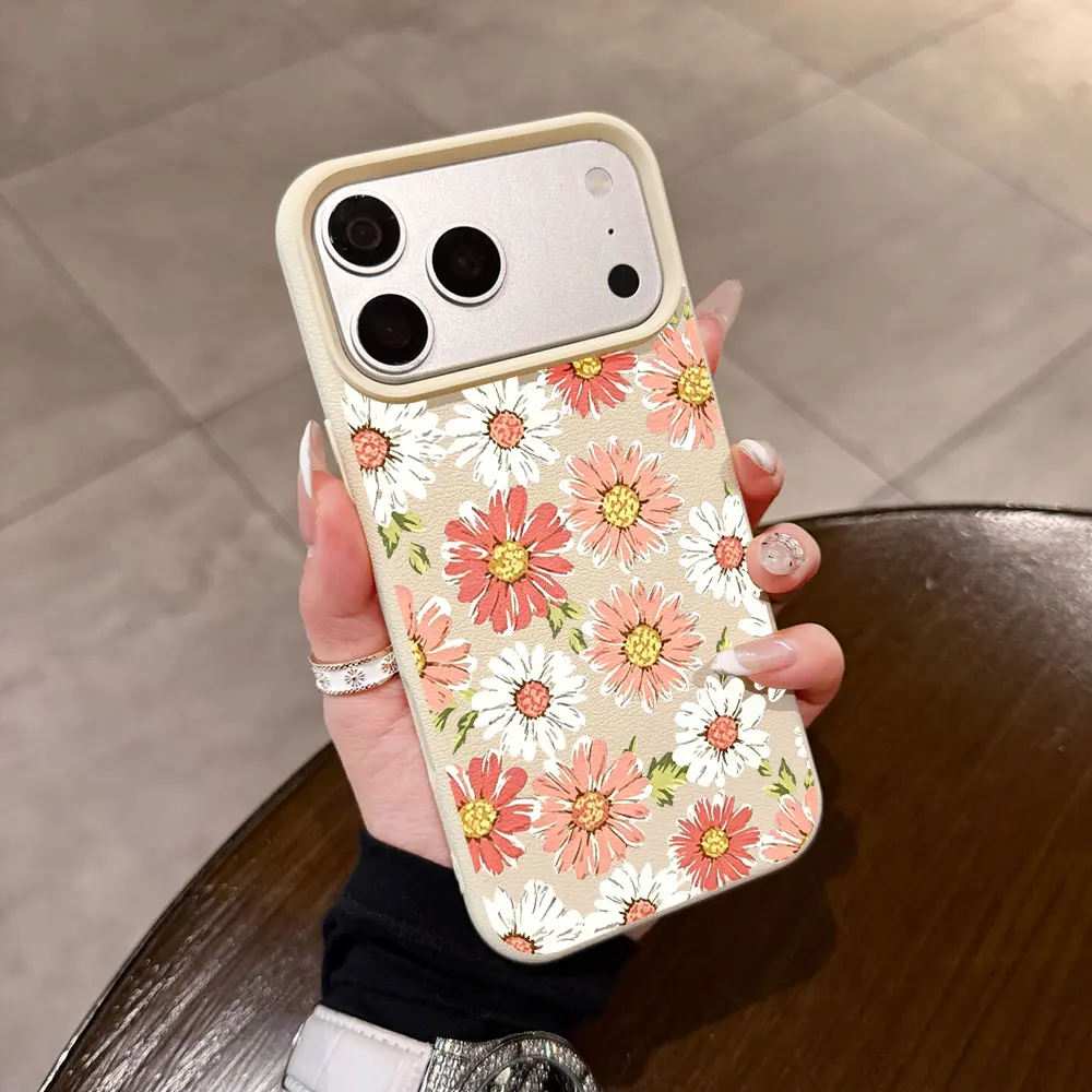 Floral Matte Red and Pink TPU Silicone Bumper Phone Case