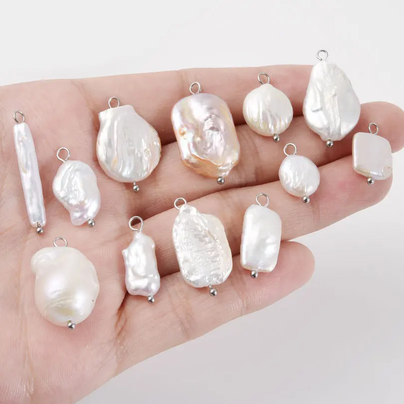 Silver Shell Pearl Charm Set - Elegant Jewelry Making Supplies for Beach-Inspired Creations