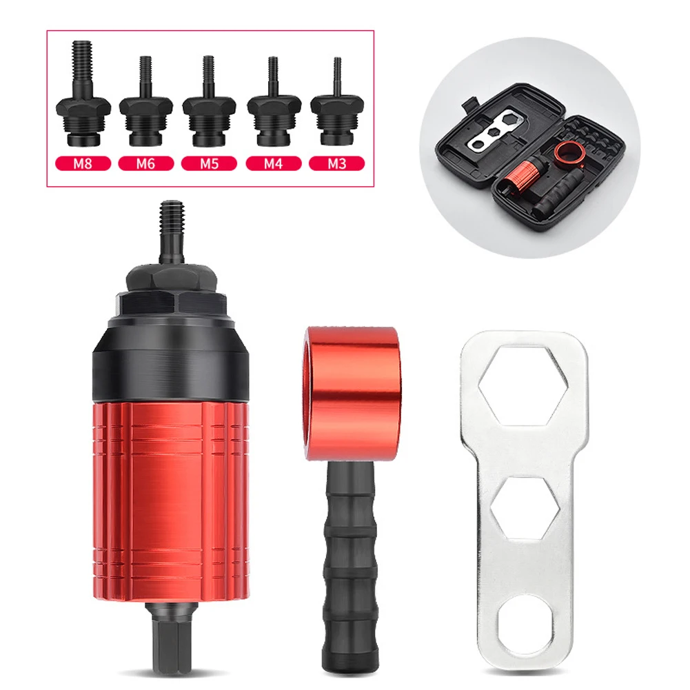 Manual Electric Rivet Nut Tool Conversion Accessories Hand Rivet Nut Tool Set Electric Pneumatic Machine Conversion