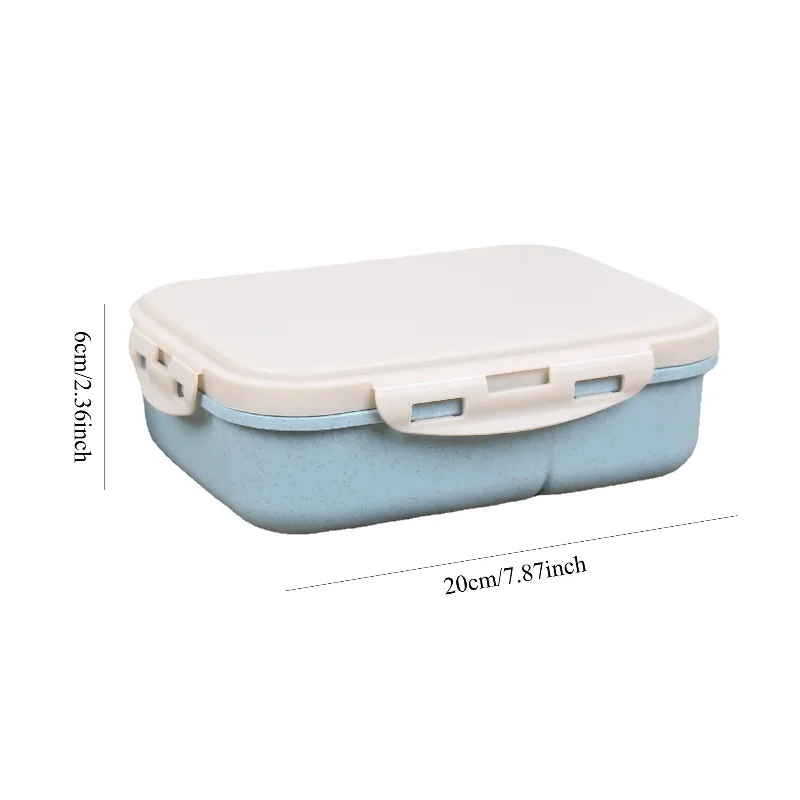 1PC Wheat Plastic Lunch Box,Meal Box For Office Worker,Divided Bento Box, For Teenagers And Workers At School,Classroom, Canteen