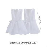 Detachable Wrist Cuffs for Women Wedding Dress Pleated Cuffs Lace Fake Cuffs AXYD - Image 6