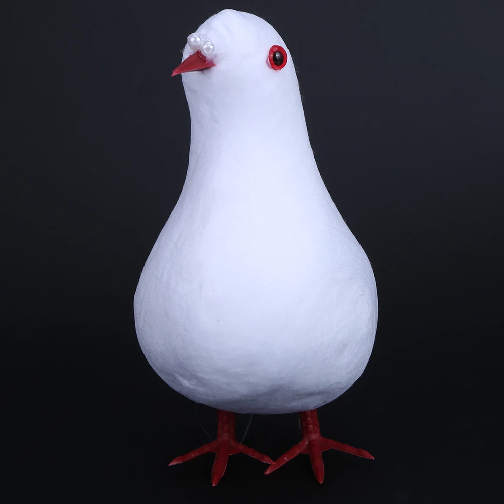 Decorative Simulation Dove Artificial Foam Feather White Pigeon Bird Wedding Ornament Home Decor Party Wedding Decoration