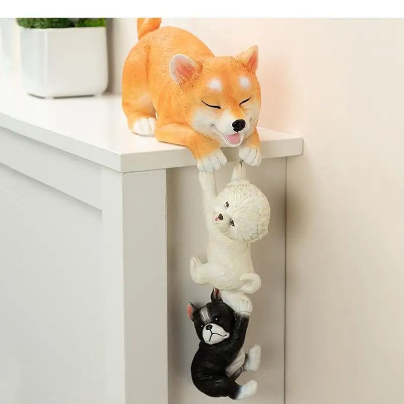 

Resin Dog Ornament Animal Statue Sculpture Home Accessories Living Room Decoration Crafts Figurines Statuette Statuary Gift